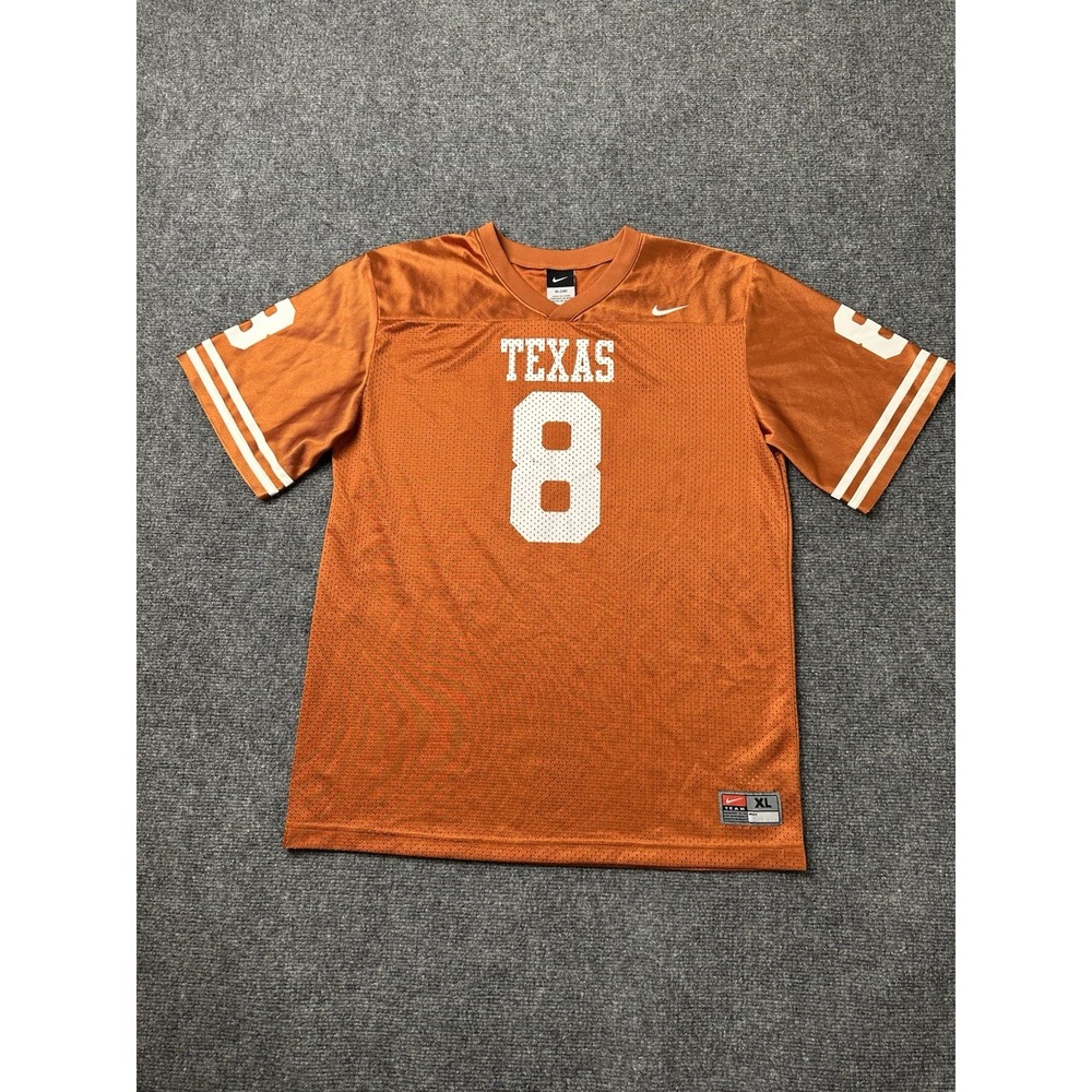 Boys Football Nike Texas Longhorns Orange Jersey Number 8, Size XL (20)